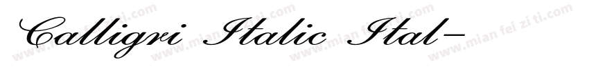 Calligri Italic Ital字体转换